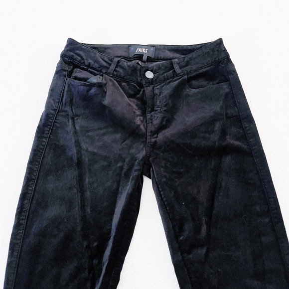 Paige Verdugo Ankle Black Faux Suede Skinny Jeans SZ26 Mint - Picture 9 of 10